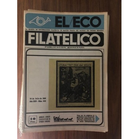 EL ECO FILATELICO Y NUMISMATICO-AÑOS 1968,69,70-49 NUNEROS.