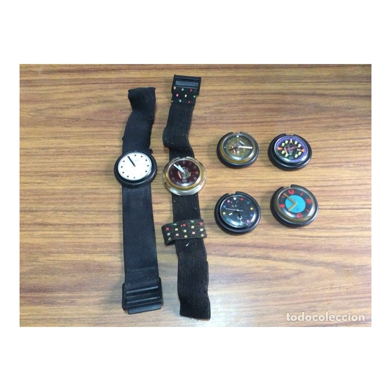 SWATCH.POP. 6 RELOJES SWATCH. ORIGINALES.NO FUNCIONAN.AÑOS 1987-1988-1990-1991.