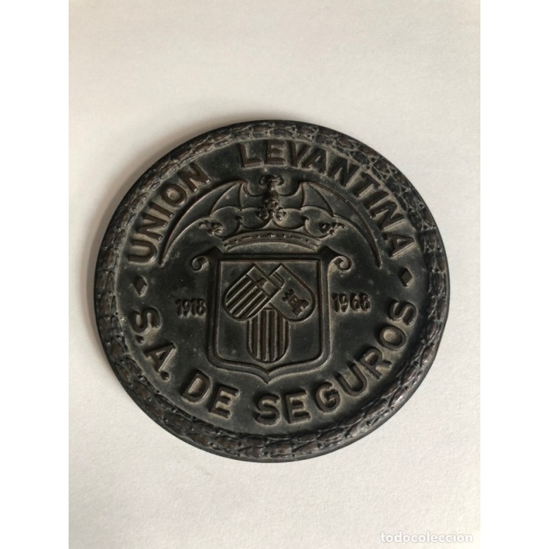 UNION LEVANTINA- S. A. DE SEGUROS- 1918 1968-MEDALLA.