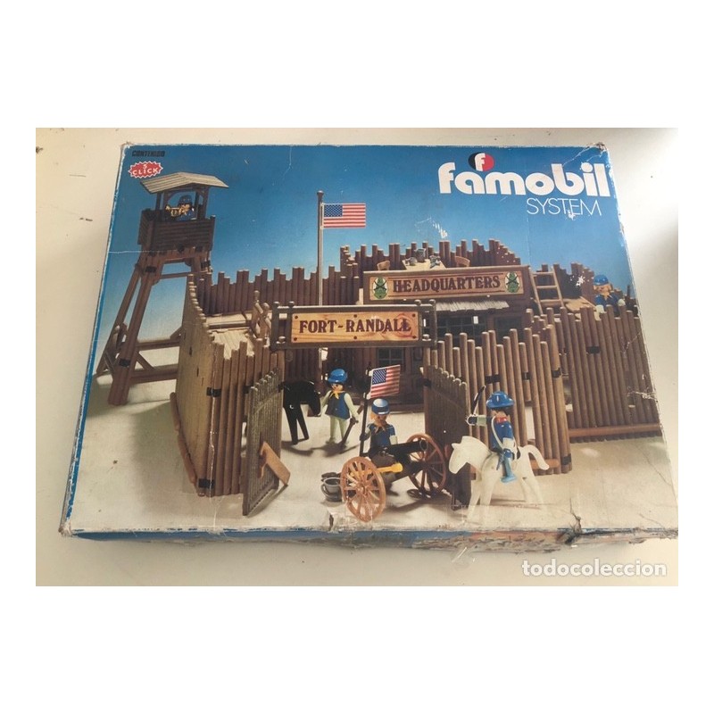 FAMOBIL-PLAYMOBIL-GEOBRA.FORT-RANDALL.GRAN LOTE-AÑO 1974.