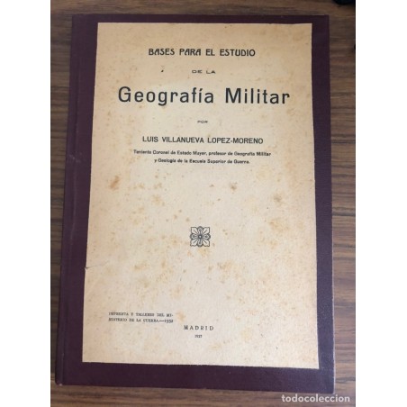 BASES PARA EL ESTUDIO DE LA GEOGRAFÍA MILITAR-AÑO 1924.