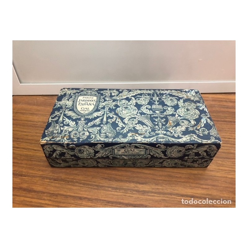 JABON JARDINES DE ESPAÑA-GAL MADRID-CAJITA DE CARTON-SIGLO XX.
