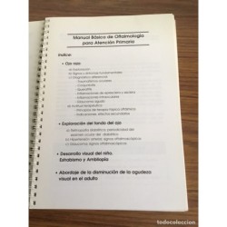 OFTALMOLOGIA-MANUAL BÁSICO DE OFTALMOLOGIA PARA ATENCIÓN PRIMARIA-AÑO 1996.