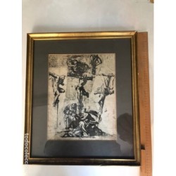 SERIGRAFIA-ITALIA-VENEZIA-ROBUSTI JACOPO-CROCIFISSIONE DI GESU E SVENIMIENTO DELLA VERGINE.