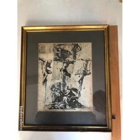 SERIGRAFIA-ITALIA-VENEZIA-ROBUSTI JACOPO-CROCIFISSIONE DI GESU E SVENIMIENTO DELLA VERGINE.