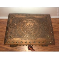 AVILES-COOPERATIVA REGIONAL DE CULTIVADORES DE TABACO-AÑO 1938-CAJA DE ROBLE UNICA EXCLUSIVA.