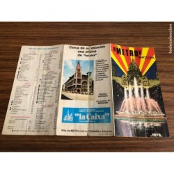 BARCELONA-EL METRO DE BARCELONA-GUIA PUBLICIDAD LA CAIXA -AÑO 1976.