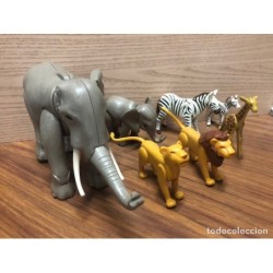 PLAYMOBIL-7 ANIMALES-LEON-LEONA-CEBRAS-ELEFANTES-JIRAFA