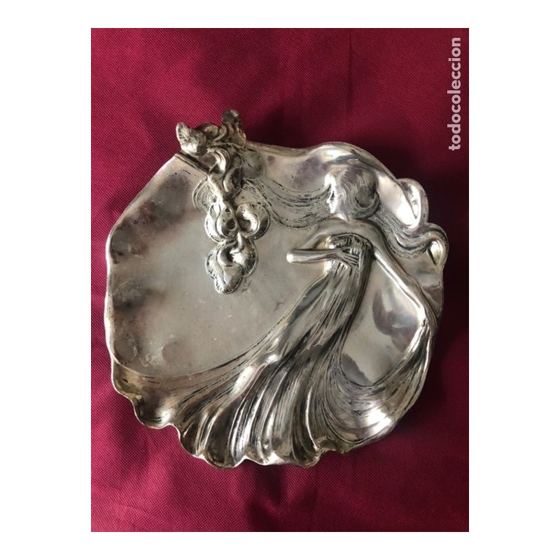 BANDEJA PLATA- MENESES ART DECO -PATAS SALVINA CON CONTRASTE.