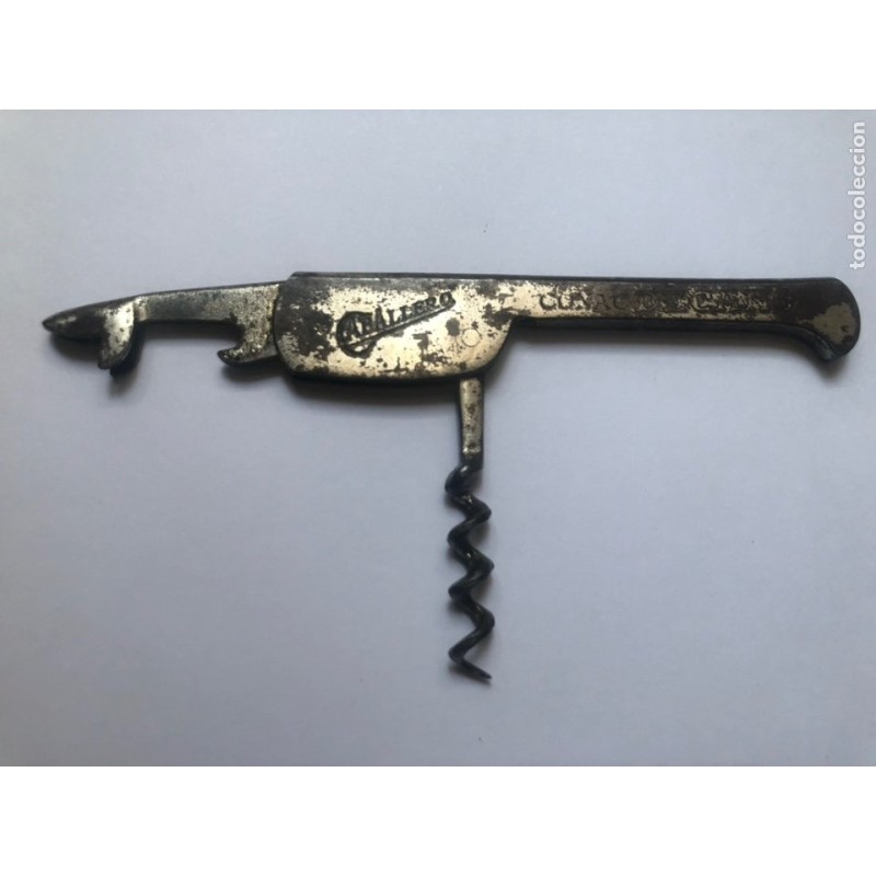 COÑAC CABALLERO-COÑAC DECANO-ANTIGUO SACACORCHOS DE HIERRO.