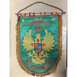 MILITARIA. BALEARES - C. I. R. 14. AÑO 1982. BANDERÍN JURA DE BANDERA.