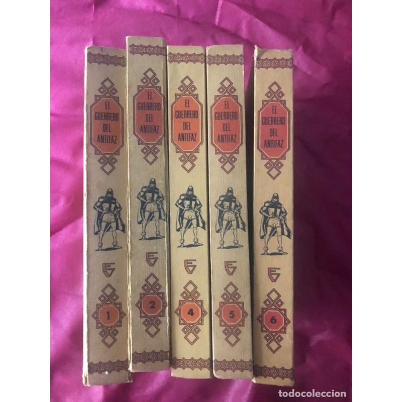 EL GUERRERO DEL ANTIFAZ-EDITORA VALENCIANA-AÑOS 70- NUNEROS 1,2,4,5,6- 5 TOMOS.