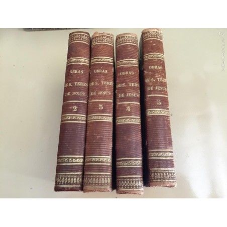 OBRAS DE SANTA TERESA DE JESUS. LIBRERÍA RELIGIOSA. TOMOS 2-3-4-5. AÑO 1852.
