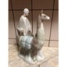 LLADRO-PAREJA DE PERUANOS-MUJER CON NIÑO EN BRAZOS Y YAMA.