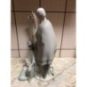LLADRO-PAREJA DE PERUANOS-MUJER CON NIÑO EN BRAZOS Y YAMA.