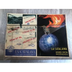 LA CATALANA-SEGUROS CONTRA INCENDIOS-RARA-AÑOS 40.