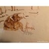 CUENCA-JOSE PEREZ GIL-CASAS Y HOCES-LITOGRAFIA ORIGINAL CON DOBLE FIRMA COLABORANDO SU ORIGINALIDAD.