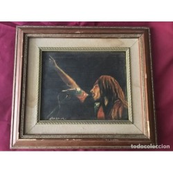 BOB MARLEY-RETRATADO SOBRE TABLÁ-FIRMADO MARTINEZ .
