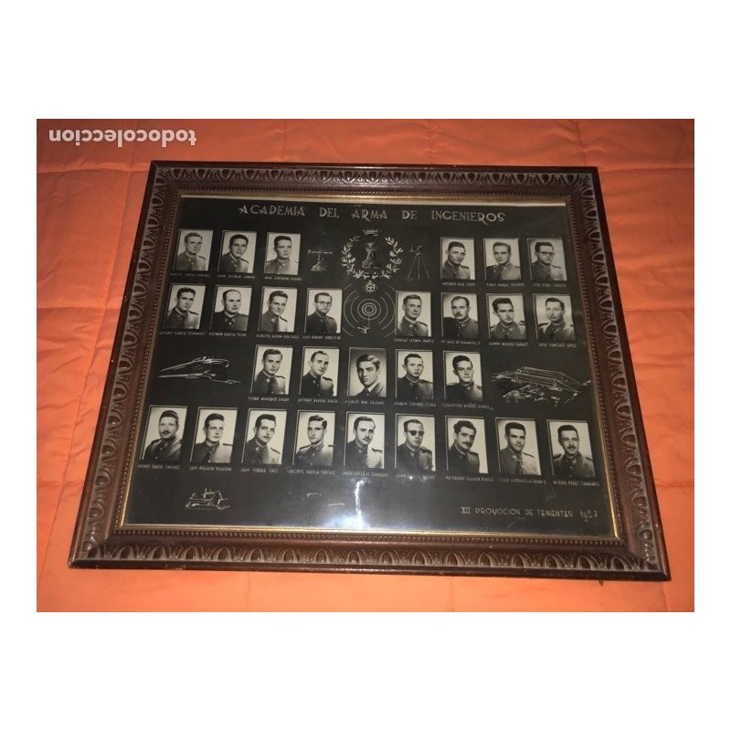 ACADEMIA DEL ARMA DE INGENIEROS-ORLA XII PROMOCION DE TENIENTES-ORIGINAL-AÑO 1957