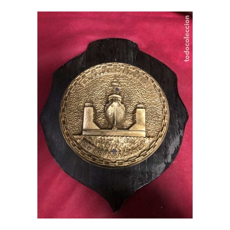 METOPA NAVAL-E . N . BAZAN CARTAGENA C . Y REPARACIONES-BRONCE SOBRE MADERA. METOPA NAVAL-E . N . BAZAN CARTAGENA C . Y REPARACIONES-BRONCE SOBRE MADERA.