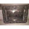 RENDICIÓN DE GRANADA-BANDEJA REPUJADA DE COBRE Y BAÑO DE PLATA.