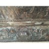 RENDICIÓN DE GRANADA-BANDEJA REPUJADA DE COBRE Y BAÑO DE PLATA.