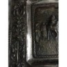 RENDICIÓN DE GRANADA-BANDEJA REPUJADA DE COBRE Y BAÑO DE PLATA.