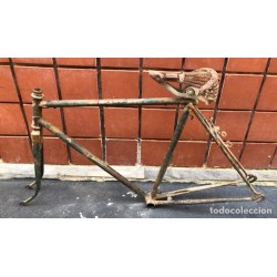 CUADRO DE BICICLETA ORBEA CON SILLIN-ANTIGUO.