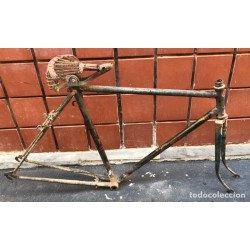 CUADRO DE BICICLETA ORBEA CON SILLIN-ANTIGUO.