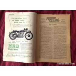 MOTOR CYCLING-REVISTA-MAGAZING-EDITOR GRAHAN WALKER-28 REVISTAS-AÑO 1946/47.