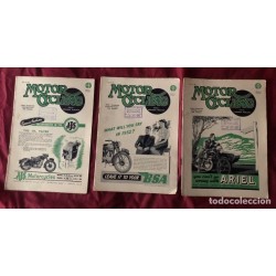 MOTOR CYCLING-REVISTA-MAGAZING-EDITOR GRAHAN WALKER-28 REVISTAS-AÑO 1946/47.