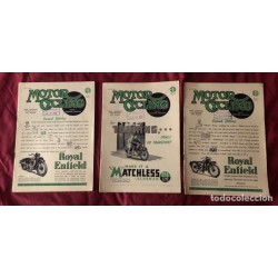 MOTOR CYCLING-REVISTA-MAGAZING-EDITOR GRAHAN WALKER-28 REVISTAS-AÑO 1946/47.