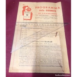 CONTE BIANCAMANO-TRASATLANTICO ITALIANO-PARTE DIARIO-PROGRAMMA DELLA GIORNATA-ORIGINAL-AÑO 1952.