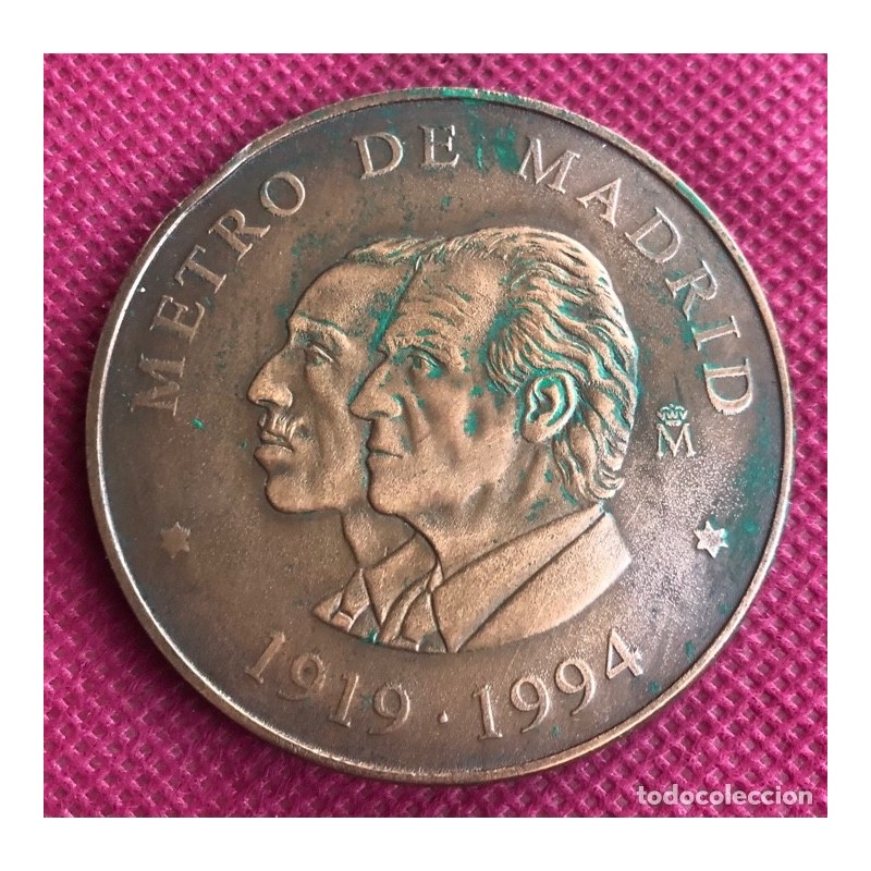 MADRID-75 ANIVERSARIO METRO DE MADRID 1919 1994-MEDALLA