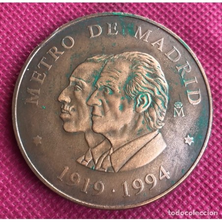 MADRID-75 ANIVERSARIO METRO DE MADRID 1919 1994-MEDALLA