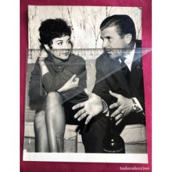 FERENC PUSKAS -JUGADOR DE FUTBOL- REAL MADRID-LINA MORGAN-FOTOGRAFIA ORIGINAL.