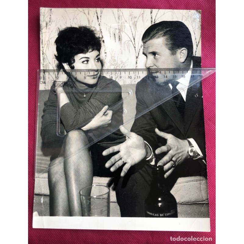 FERENC PUSKAS -JUGADOR DE FUTBOL- REAL MADRID-LINA MORGAN-FOTOGRAFIA ORIGINAL.