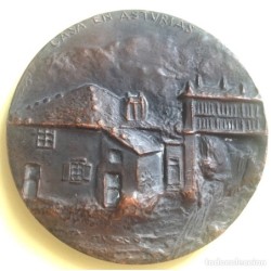 ESPAÑA-ASTURIAS-MEDALLA ACUÑADA FÁBRICA NACIONAL DE MONEDA Y TIMBRE (F.N.M.T.)-CASA EN ASTURIAS-1969