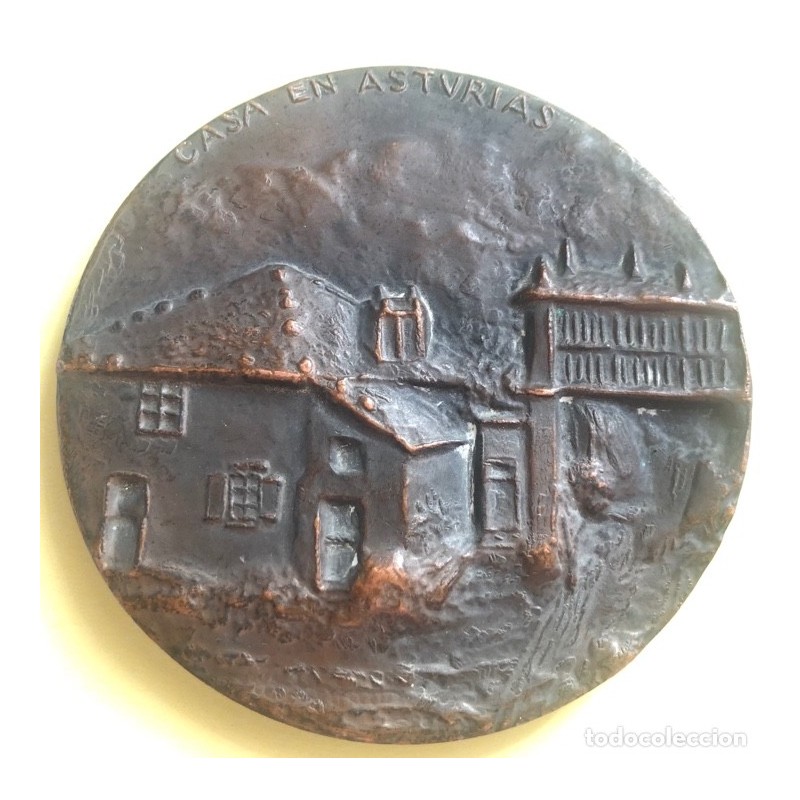 ESPAÑA-ASTURIAS-MEDALLA ACUÑADA FÁBRICA NACIONAL DE MONEDA Y TIMBRE (F.N.M.T.)-CASA EN ASTURIAS-1969