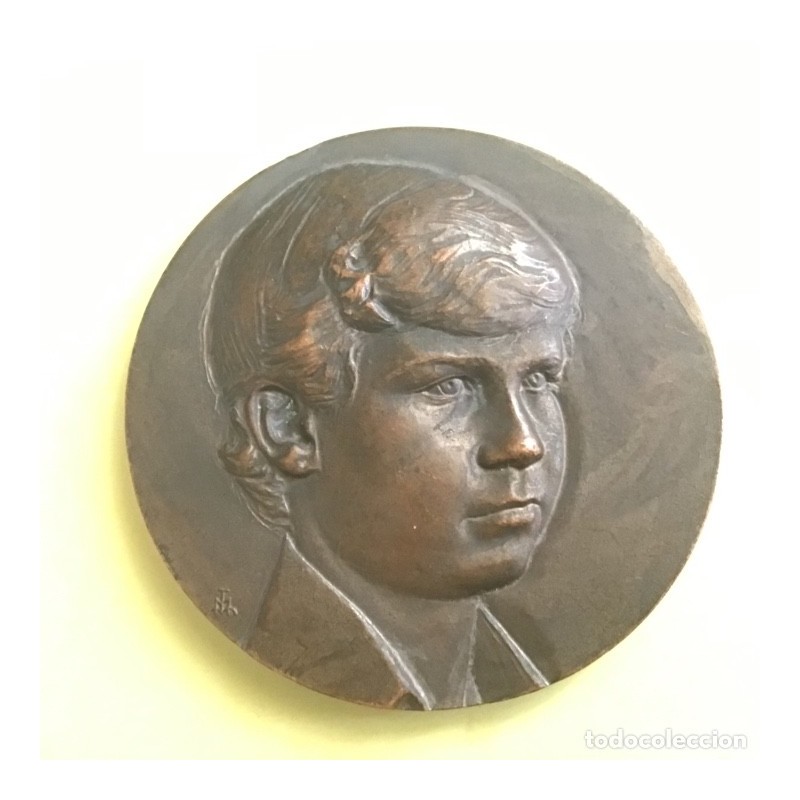 FELIPE DE BORBON PRINCIPE DE ASTURIAS-1 NOV 1977-MEDALLA BRONCE-FNMT-AÑO 1978.