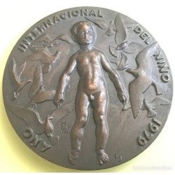 AÑO INTERNACIONAL DE LOS DERECHOS DEL NIÑO-FNMT- MEDALLA BRONCE-AÑO 1979