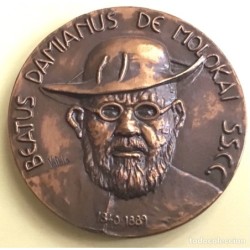BEATO DAMIAN DE MOLOKAI-BEATUS DAMIANUS DE MOLOKAI-MEDALLA-AÑO 1.994.
