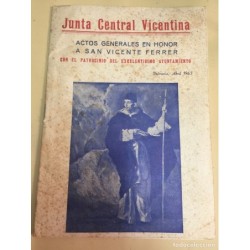 JUNTA CENTRAL VICENTINA. FOLLETO. VALENCIA. ABRIL 1963