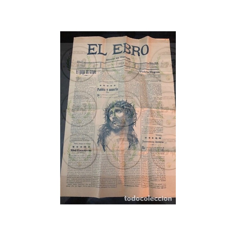 TORTOSA-EL EBRO- DIARIO DE TORTOSA-NUMERO 683-AÑO 1903.