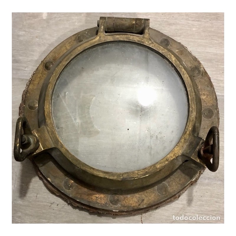 OJO DE BUEY DE BUQUE-SIGLO XVIII-BRONCE-ORIGINAL.