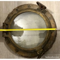 OJO DE BUEY DE BUQUE-SIGLO XVIII-BRONCE-ORIGINAL.