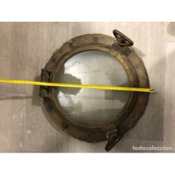 OJO DE BUEY DE BUQUE-SIGLO XVIII-BRONCE-ORIGINAL.