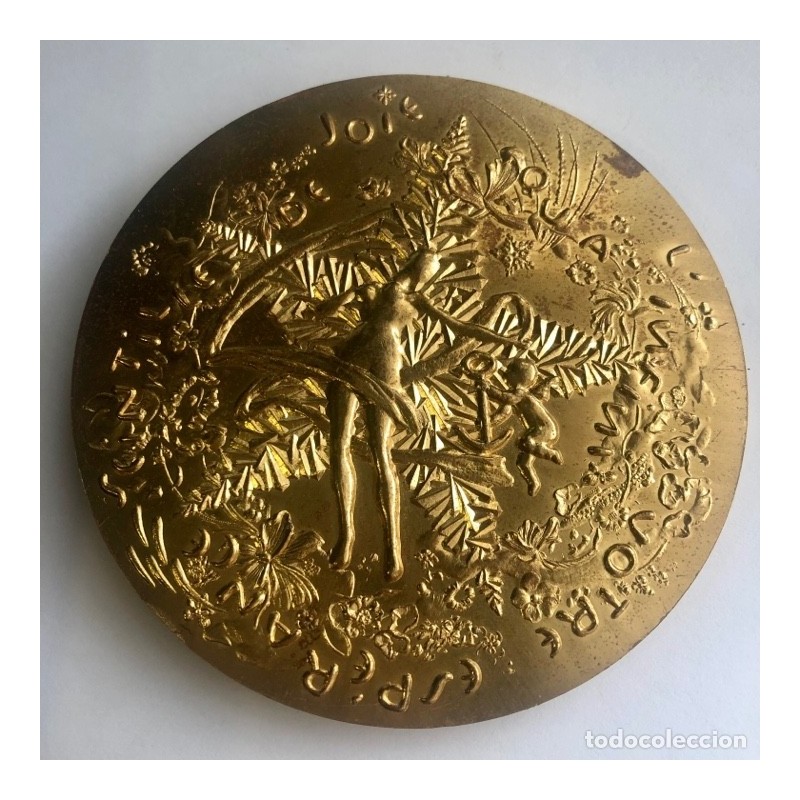 Médaille VOEUX ,QUE TOUTE VOTRE ANNEE SE NOURRISSE DE VOTRE ESPERANCE-MEDALLA BRONCE-AÑO 1973.