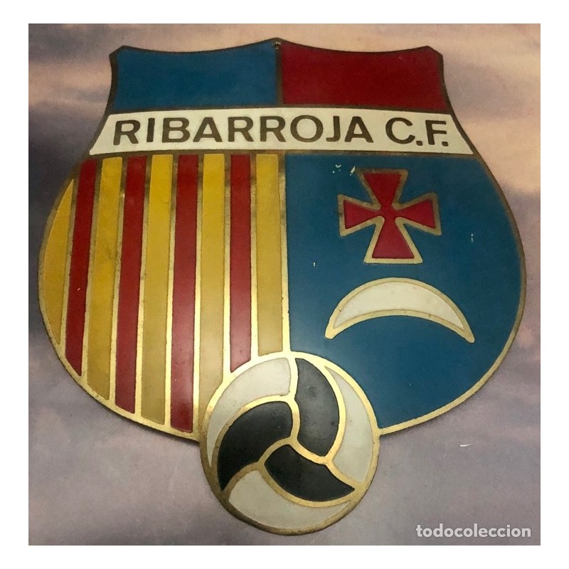 RIBARROJA C.F.- ESCUDO PLACA ESMALTADA-