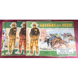 HAZAÑAS DEL OESTE SERIE VERDE- LOTE NUMEROS 6,10,12 Y 13-AÑO 1959.